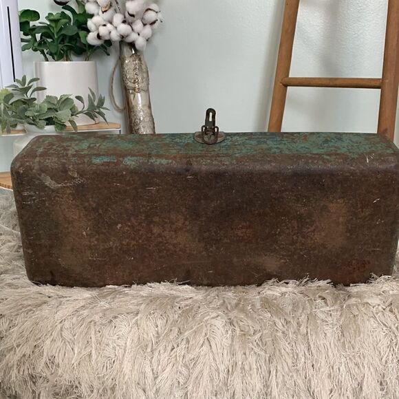 Vintage Distressed And  Rusty Toolbox 
Rustic Farm Industrial Decor - Picture 16 of 16